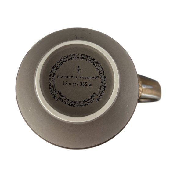 RARE Collectible 2017 Starbucks Reserve Bronze/Metallic 12 Oz Cup, Slight Damage - Picture 5 of 5